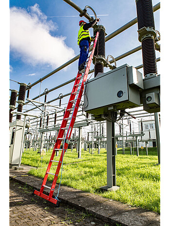 KRAUSE Drabina rozsuwana z podłużnicami z tworzywa sztucznego 2x8 szczebli